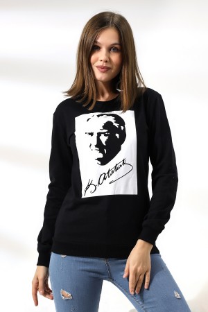 19159 K. ATATÜRK  BASK.2CM TEMİZLEME BİYELİ 2İP KADIN SWET