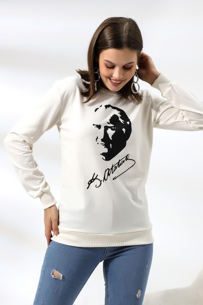 19159 K. ATATÜRK  BASK.2CM TEMİZLEME BİYELİ 2İP KADIN SWET