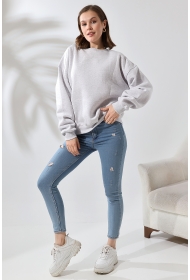 21616 KADIN 3 İP PENYE KOMPAKT ŞARDONLU OMUZLARI PARÇALI BİSİKLET YAKA SALAŞ OVERSİZE SWEATSHIRT 21616 KADIN 3 İP PENYE KOMPAKT ŞARDONLU OMUZLARI PARÇALI BİSİKLET YAKA SALAŞ OVERSİZE SWEATSHIRT