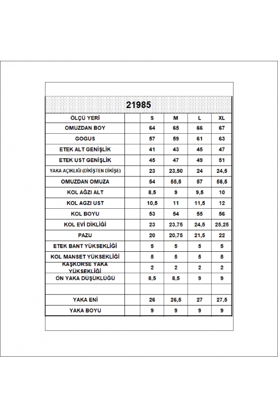 21985 KADIN 3 İP BİSİKLETVE GÖMLEK YAKALI SALAŞ GENİŞ SWEATSHIRT
