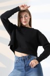 21925 KADIN 3 İP PENYE KOMPAKT ŞARDONLU YÜKSEK KAŞG YAKA ALTI ÜÇGEN KARYOKALI YANLARI YIRTMAÇLI I GENİŞ SWEATSHIRT 21925 KADIN 3 İP PENYE KOMPAKT ŞARDONLU YÜKSEK KAŞG YAKA ALTI ÜÇGEN KARYOKALI YANLARI YIRTMAÇLI I GENİŞ SWEATSHIRT