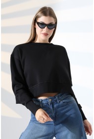 21925 KADIN 3 İP PENYE KOMPAKT ŞARDONLU YÜKSEK KAŞG YAKA ALTI ÜÇGEN KARYOKALI YANLARI YIRTMAÇLI I GENİŞ SWEATSHIRT 21925 KADIN 3 İP PENYE KOMPAKT ŞARDONLU YÜKSEK KAŞG YAKA ALTI ÜÇGEN KARYOKALI YANLARI YIRTMAÇLI I GENİŞ SWEATSHIRT