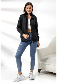 19116 KADIN DÜZ 2İP ŞARDONLU FERM. KAPŞONLU SWETSHIRT 19116 KADIN DÜZ 2İP ŞARDONLU FERM. KAPŞONLU SWETSHIRT