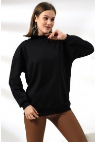 19556 KADIN  2 İP YARIM BALIKÇI TUNİK SWETSHIRT 