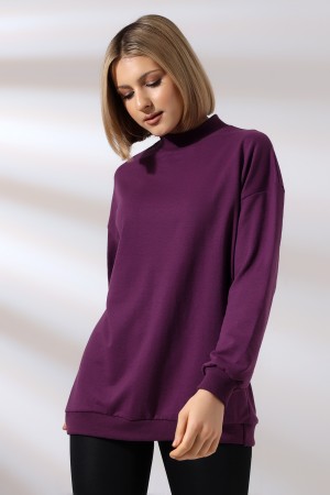 19556 KADIN  2 İP YARIM BALIKÇI TUNİK SWETSHIRT 