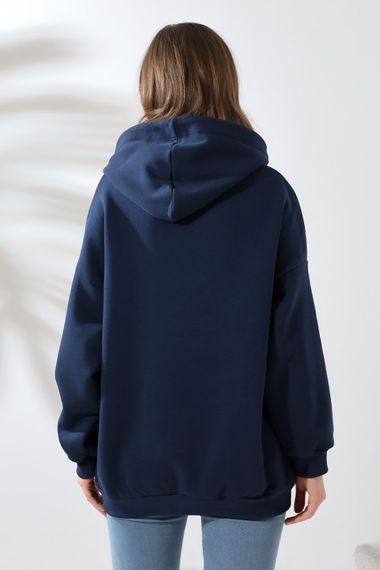 21615 KADIN 3 İP PENYE COMPACK ŞARDONLU SALAŞ OVERSİZE KAPŞONLU KANGURU CEPLİ SWETSHIRT 21615 KADIN 3 İP PENYE COMPACK ŞARDONLU SALAŞ OVERSİZE KAPŞONLU KANGURU CEPLİ SWETSHIRT