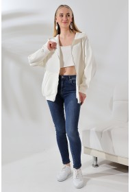 21618 KADIN 3 İP PENYE KOMPAKT ŞARDONLU METAL FERMUARLI SALAŞ OVERSİZE KAPŞONLU KANGURU CEPLİ SWEATSHIRT 21618 KADIN 3 İP PENYE KOMPAKT ŞARDONLU METAL FERMUARLI SALAŞ OVERSİZE KAPŞONLU KANGURU CEPLİ SWEATSHIRT