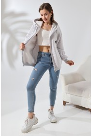 21618 KADIN 3 İP PENYE KOMPAKT ŞARDONLU METAL FERMUARLI SALAŞ OVERSİZE KAPŞONLU KANGURU CEPLİ SWEATSHIRT 21618 KADIN 3 İP PENYE KOMPAKT ŞARDONLU METAL FERMUARLI SALAŞ OVERSİZE KAPŞONLU KANGURU CEPLİ SWEATSHIRT