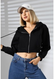 21652 KADIN 3 İP PENYE COMP. ŞARD. METAL FERMUARLI KAPŞONLU KANG CEPLİ GENİŞ SALAŞ KISA METAL FERM SWEATSHIRT 21652 KADIN 3 İP PENYE COMP. ŞARD. METAL FERMUARLI KAPŞONLU KANG CEPLİ GENİŞ SALAŞ KISA METAL FERM SWEATSHIRT