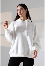 21966 KADIN 3 İP PENYE KOMPAKT ŞARDONLU SALAŞ OVERSİZE KAPŞONLU SWEATSHIRT 21966 KADIN 3 İP PENYE KOMPAKT ŞARDONLU SALAŞ OVERSİZE KAPŞONLU SWEATSHIRT