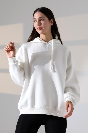 21966 KADIN 3 İP PENYE KOMPAKT ŞARDONLU SALAŞ OVERSİZE KAPŞONLU SWEATSHIRT 21966 KADIN 3 İP PENYE KOMPAKT ŞARDONLU SALAŞ OVERSİZE KAPŞONLU SWEATSHIRT