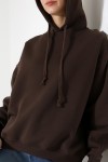 21966 KADIN 3 İP PENYE KOMPAKT ŞARDONLU SALAŞ OVERSİZE KAPŞONLU SWEATSHIRT 21966 KADIN 3 İP PENYE KOMPAKT ŞARDONLU SALAŞ OVERSİZE KAPŞONLU SWEATSHIRT