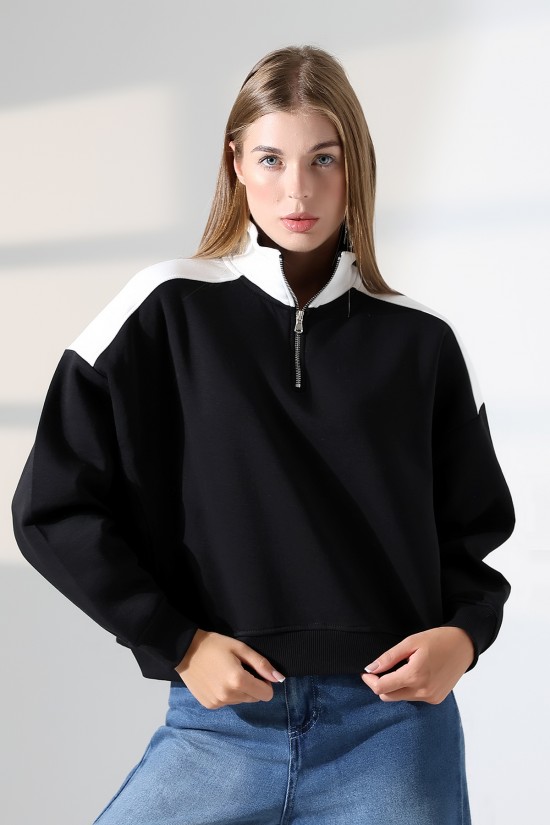 21963 KADIN 3 İP FERMUARLI KAMYONÖR GÖMLEK YAKA OMUZLARI VE YAKA GARNİLİ SALAŞ YANLARI KUPLU GENİŞ SWETSHIRT 21963 KADIN 3 İP FERMUARLI KAMYONÖR GÖMLEK YAKA OMUZLARI VE YAKA GARNİLİ SALAŞ YANLARI KUPLU GENİŞ SWETSHIRT