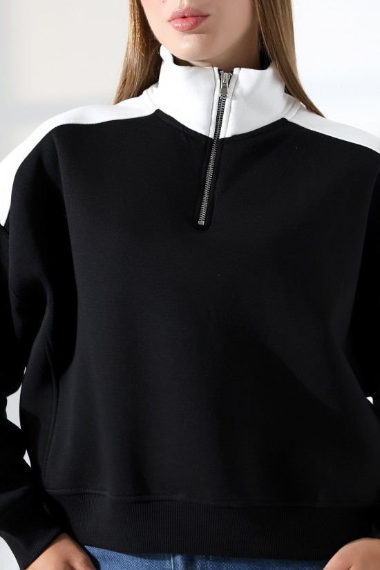 21963 KADIN 3 İP FERMUARLI KAMYONÖR GÖMLEK YAKA OMUZLARI VE YAKA GARNİLİ SALAŞ YANLARI KUPLU GENİŞ SWETSHIRT 21963 KADIN 3 İP FERMUARLI KAMYONÖR GÖMLEK YAKA OMUZLARI VE YAKA GARNİLİ SALAŞ YANLARI KUPLU GENİŞ SWETSHIRT