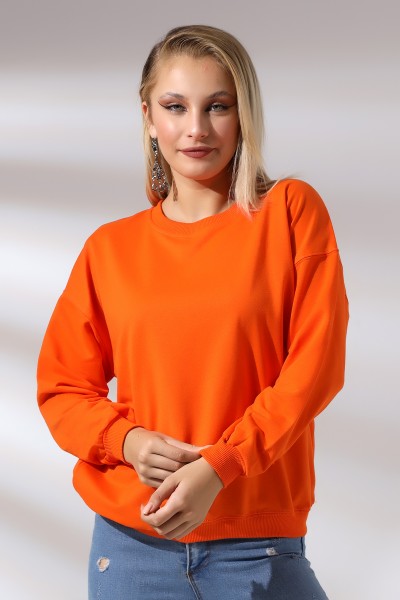 20814 KADIN OVERSİZE 2İP SALAŞ GENİŞ SWETSHIRT