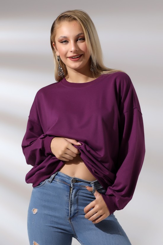 20814 BAYAN OVERSİZE 2İP SALAŞ GENİŞ SWETSHIRT 20814 BAYAN OVERSİZE 2İP SALAŞ GENİŞ SWETSHIRT