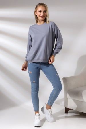 20814 KADIN OVERSİZE 2İP SALAŞ GENİŞ SWETSHIRT 20814 KADIN OVERSİZE 2İP SALAŞ GENİŞ SWETSHIRT