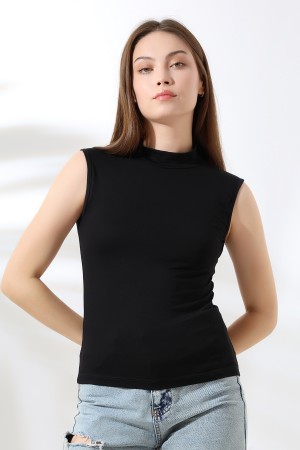 21757 KADIN KOLSUZ YARIM BALIKCI LYC VSK BLUZ 