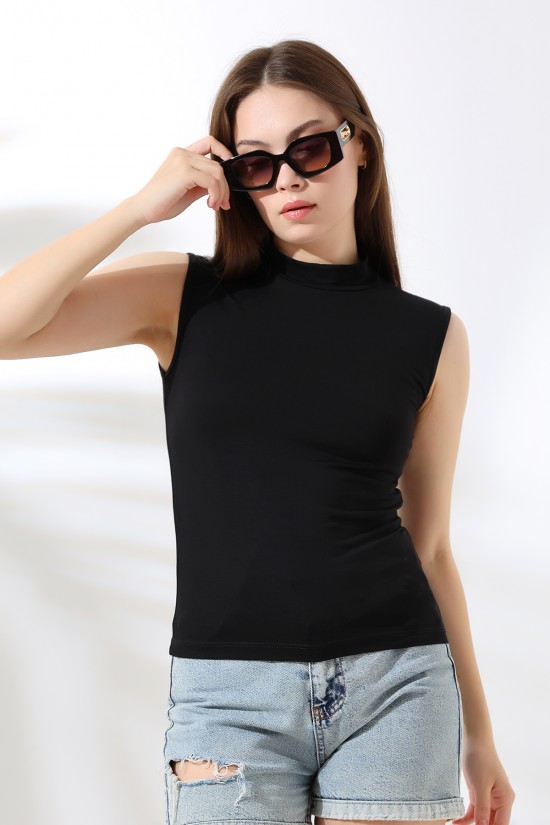 21757 KADIN KOLSUZ YARIM BALIKCI LYC VSK BLUZ 