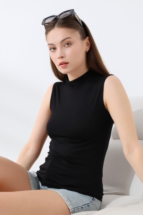 21757 KADIN KOLSUZ YARIM BALIKCI LYC VSK BLUZ 