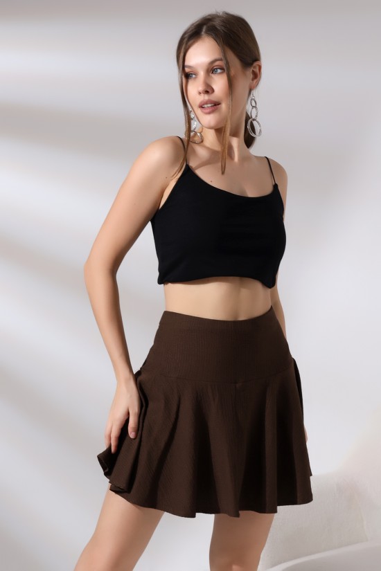 21135 BAYAN BÜRÜMCÜK YAN BELİ FERMUARLI ŞORTLU ETEK 21135 BAYAN BÜRÜMCÜK YAN BELİ FERMUARLI ŞORTLU ETEK