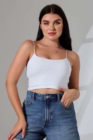 20544 KADIN LYC COMP. LASTİK İP ASKILI BÜSTİYER KISA CROP TULUM ATLET 20544 KADIN LYC COMP. LASTİK İP ASKILI BÜSTİYER KISA CROP TULUM ATLET