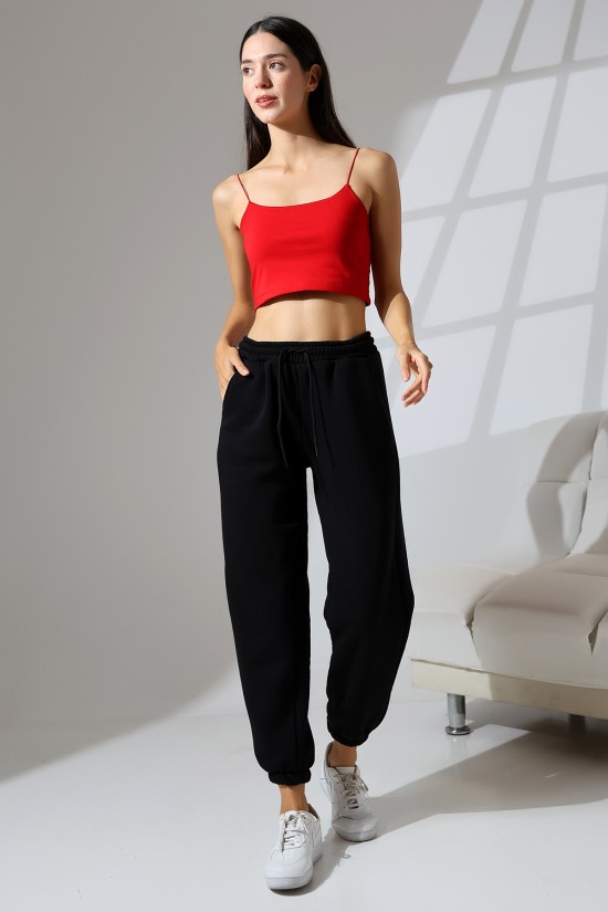 20544  BAYAN LYC COMP. LASTİK İP ASKILI BÜSTİYER  KISA CROP TULUM ATLET 