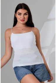 21563  KADIN LYC COMP. LASTİK İP ASKILI KISA CROP TULUM ATLET 