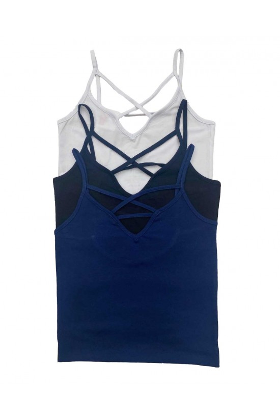 39093 - 3LÜ PAKET BAYAN ARKASI VE ÖNÜ BİYELİ İP ASKILI ATLET