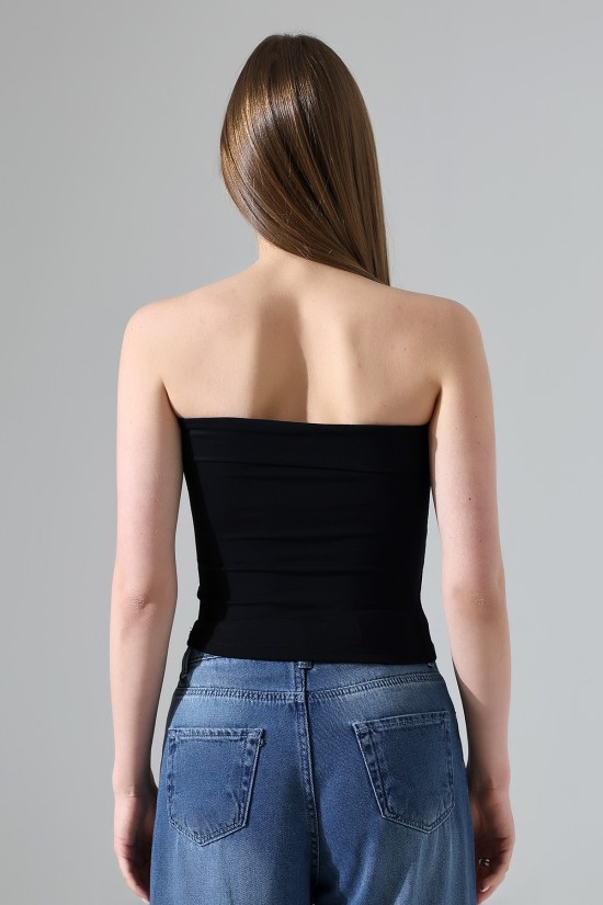 21922 KADIN MADONNA YAKA FULL LYC VSK RİBANA STRAPLEZ ATLET 