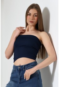 21922 KADIN MADONNA YAKA FULL LYC VSK RİBANA STRAPLEZ ATLET 