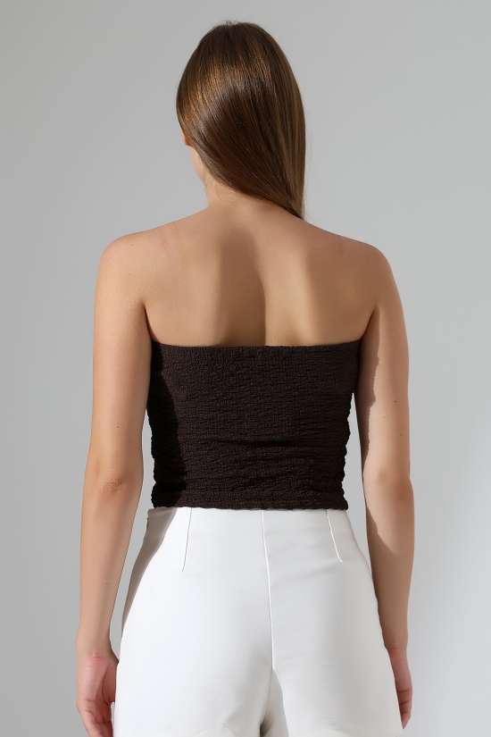 22057 KADIN JAKARLI VİYANA ÖNÜ 4 DÜĞMELİ STRAPLEZ ATLET 