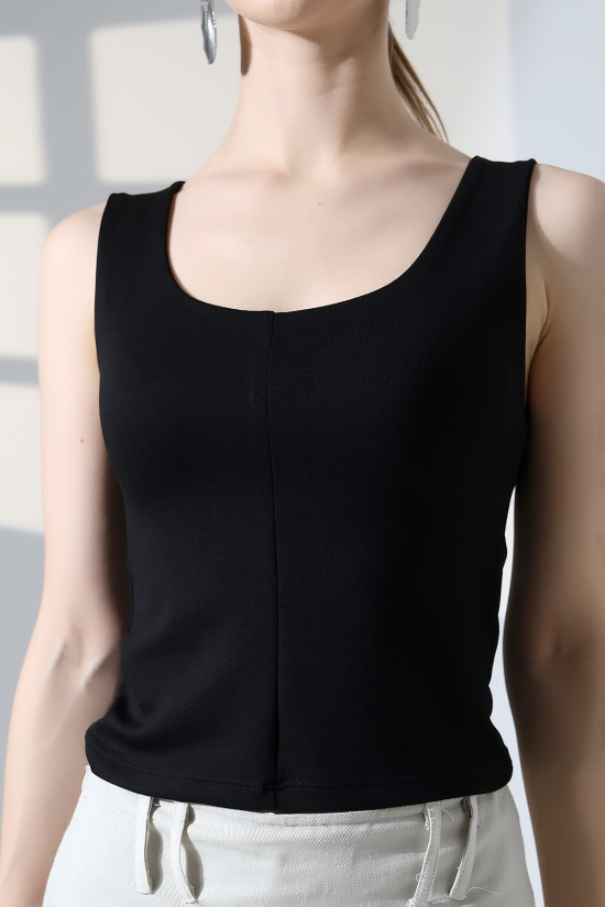 22072 KADIN DOUBLEFACE YUMUŞAK DOKU TULUM ÖNÜ PARÇALI ATLET