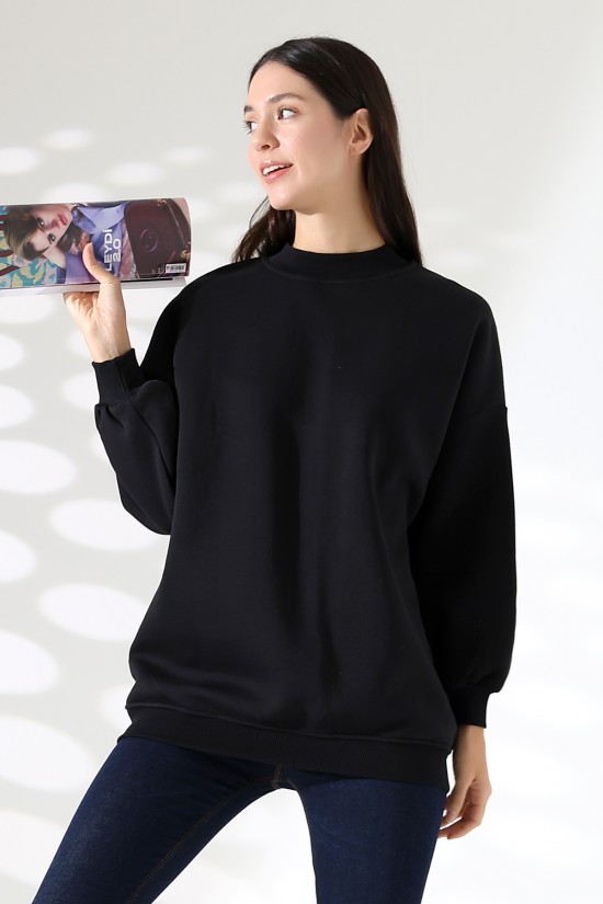 21910 KADIN 3 İP ŞARDONLU PENYE COMP YARIM BALIKCI SALAŞ OVERSİZE TUNİK SWETSHIRT 21910 KADIN 3 İP ŞARDONLU PENYE COMP YARIM BALIKCI SALAŞ OVERSİZE TUNİK SWETSHIRT