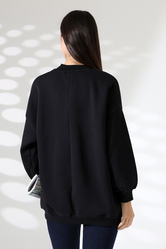 21910 KADIN 3 İP ŞARDONLU PENYE COMP YARIM BALIKCI SALAŞ OVERSİZE TUNİK SWETSHIRT 21910 KADIN 3 İP ŞARDONLU PENYE COMP YARIM BALIKCI SALAŞ OVERSİZE TUNİK SWETSHIRT