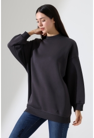 21910 KADIN 3 İP ŞARDONLU PENYE COMP YARIM BALIKCI SALAŞ OVERSİZE TUNİK SWEATSHIRT 21910 KADIN 3 İP ŞARDONLU PENYE COMP YARIM BALIKCI SALAŞ OVERSİZE TUNİK SWEATSHIRT