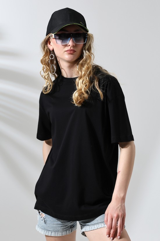 21752 KADIN OVERSİZE KOMPAKT PAMUKLU KISA KOL BİSİKLET TSHIRT 21752 KADIN OVERSİZE KOMPAKT PAMUKLU KISA KOL BİSİKLET TSHIRT