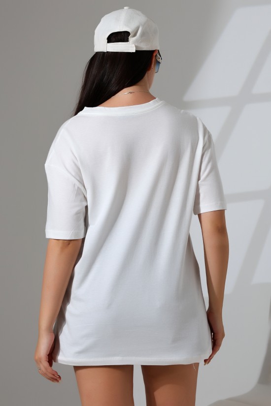 21752 KADIN OVERSİZE KOMPAKT PAMUKLU KISA KOL BİSİKLET TSHIRT 21752 KADIN OVERSİZE KOMPAKT PAMUKLU KISA KOL BİSİKLET TSHIRT