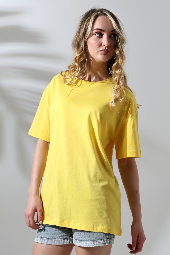 21752 KADIN OVERSİZE KOMPAKT PAMUKLU KISA KOL BİSİKLET TSHIRT 21752 KADIN OVERSİZE KOMPAKT PAMUKLU KISA KOL BİSİKLET TSHIRT