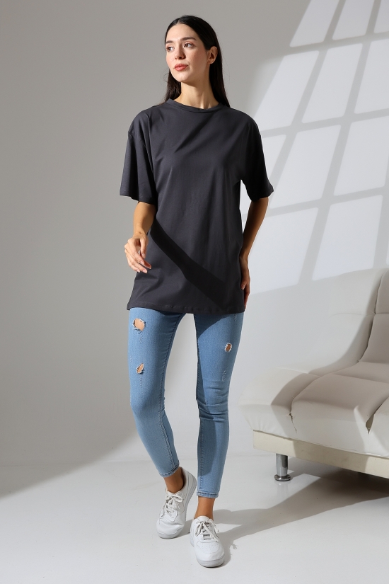 21752 KADIN OVERSİZE KOMPAKT PAMUKLU KISA KOL BİSİKLET TSHIRT 21752 KADIN OVERSİZE KOMPAKT PAMUKLU KISA KOL BİSİKLET TSHIRT