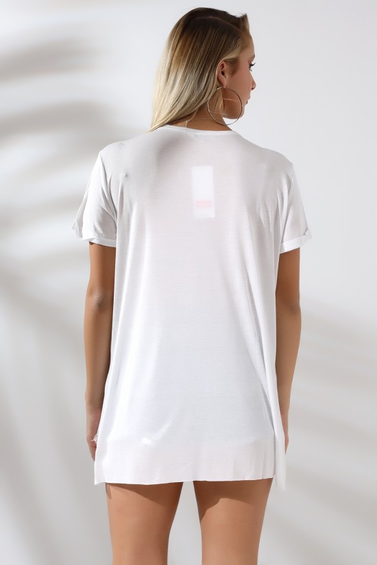 19598 BAYAN KISA KOL KATLAMA. YANL YARI DİKİŞSİZ VE YIRTM.VSK BİSİKLET YAKA TUNİK TSHIRT 19598 BAYAN KISA KOL KATLAMA. YANL YARI DİKİŞSİZ VE YIRTM.VSK BİSİKLET YAKA TUNİK TSHIRT