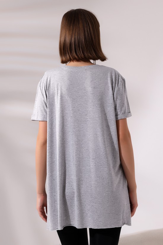 19598 BAYAN KISA KOL KATLAMA. YANL YARI DİKİŞSİZ VE YIRTM.VSK BİSİKLET YAKA TUNİK TSHIRT 19598 BAYAN KISA KOL KATLAMA. YANL YARI DİKİŞSİZ VE YIRTM.VSK BİSİKLET YAKA TUNİK TSHIRT