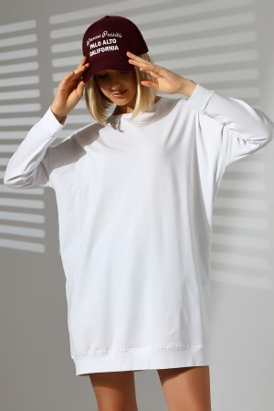 19186 KADIN LYC KOMPAKT BİSİKLET YAKA UZUN KOL SALAŞ YAKA-KOL-ETEĞİ MANŞETLİ  TUNİK 