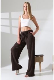 21959 KADIN JAKARLI VYN KUMAŞ  CEPLİ İNCE BELLASTİKLİ PAÇASI AÇIK SALAŞ PANTOLON 