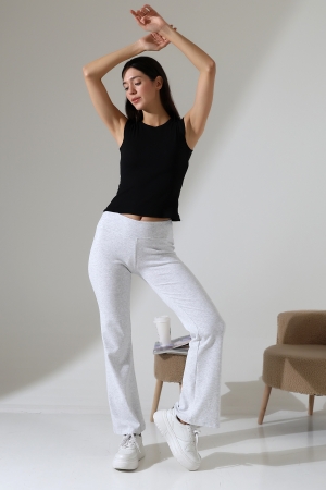 21943 KADIN FULL LYC RİB PAÇASI GENİŞ PANTOLON