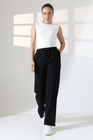 22165 KADIN FIRÇALI SELANİK CEPLİ İNCE BELLASTİKLİ PAÇASI AÇIK SALAŞ PANTOLON 