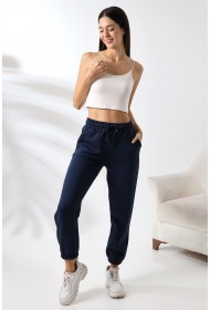 21629 KADIN 3 İP PENYE KOMPAKT ŞARDONLU CEPLİ PAÇASI LAST EŞOFMAN PANTOLON 