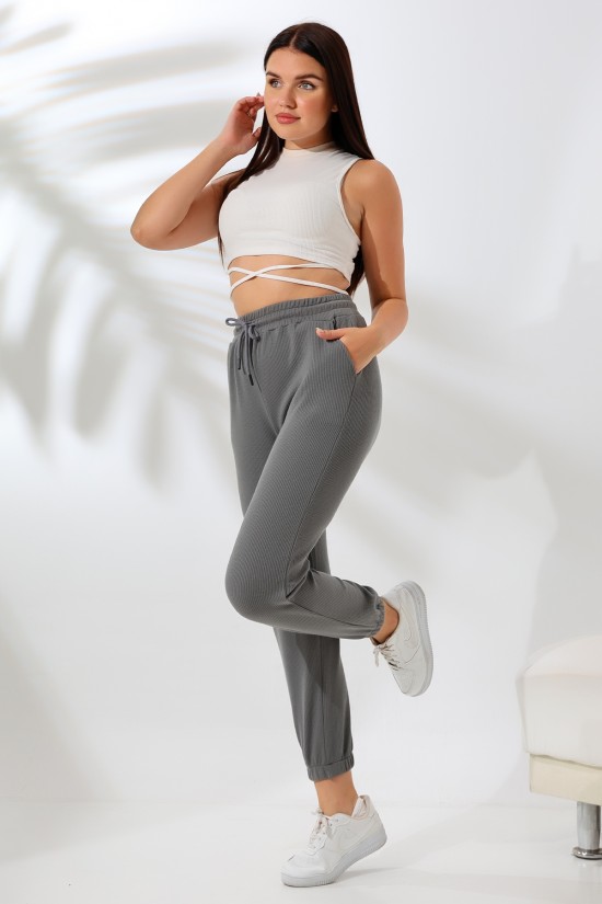 21726 KADIN KALIN ŞARDONLU BÜRÜMCÜK CEPLİ PAÇASI LAST EŞOFMAN PANTOLON 21726 KADIN KALIN ŞARDONLU BÜRÜMCÜK CEPLİ PAÇASI LAST EŞOFMAN PANTOLON