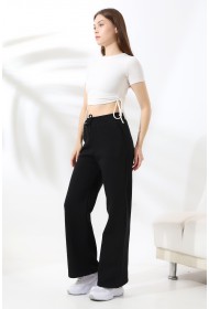 21776 KADIN 3 İP PENYE KOMPAKT ŞARDONLU CEPLİ PAÇASI AÇIK EŞOFMAN PANTOLON 