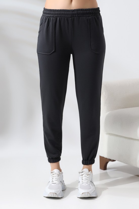 21362 BAYAN KASAP CEPLİ PAÇASI LAST EŞOFMAN PANTOLON 